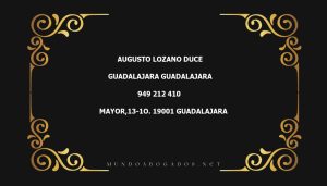 abogado Augusto Lozano Duce en la localidad de Guadalajara