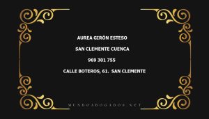 abogado Aurea Giron Esteso en la localidad de San Clemente