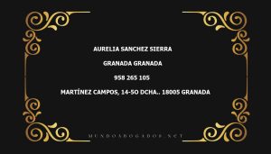 abogado Aurelia Sanchez Sierra en la localidad de Granada