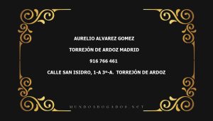 abogado Aurelio Alvarez Gomez en la localidad de Torrejón de Ardoz