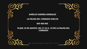 abogado Aurelio Guerra Gonzalez en la localidad de La Palma del Condado