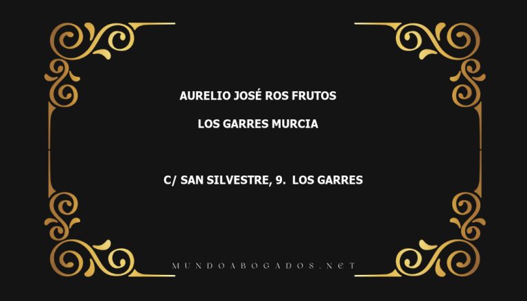 abogado Aurelio José Ros Frutos en la localidad de Los Garres