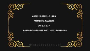 abogado Aurelio Orrillo Lara en la localidad de Pamplona