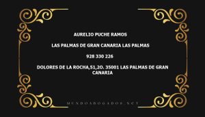 abogado Aurelio Puche Ramos en la localidad de Las Palmas de Gran Canaria