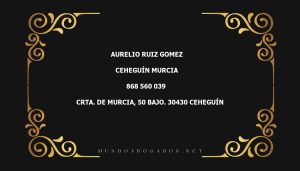 abogado Aurelio Ruiz Gomez en la localidad de Ceheguín