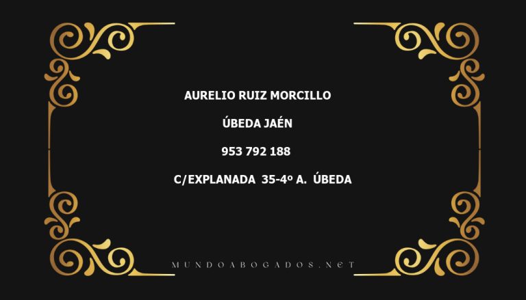 abogado Aurelio Ruiz Morcillo en la localidad de Úbeda