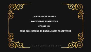 abogado Aurora Diaz Andres en la localidad de Pontevedra