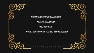 abogado Aurora Estruch Salvador en la localidad de Alzira