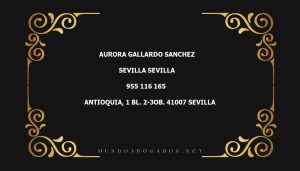 abogado Aurora Gallardo Sanchez en la localidad de Sevilla