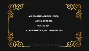 abogado Aurora Maria Muñoz Longo en la localidad de Lucena