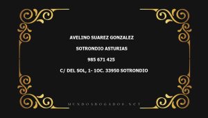 abogado Avelino Suarez Gonzalez en la localidad de Sotrondio