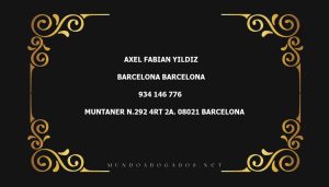 abogado Axel Fabian Yildiz en la localidad de Barcelona