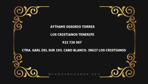 abogado Aythami Ossorio Torres en la localidad de Los Cristianos