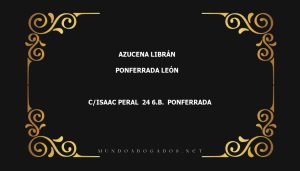 abogado Azucena Librán en la localidad de Ponferrada