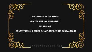 abogado Baltasar Alvarez Rosas en la localidad de Guadalajara