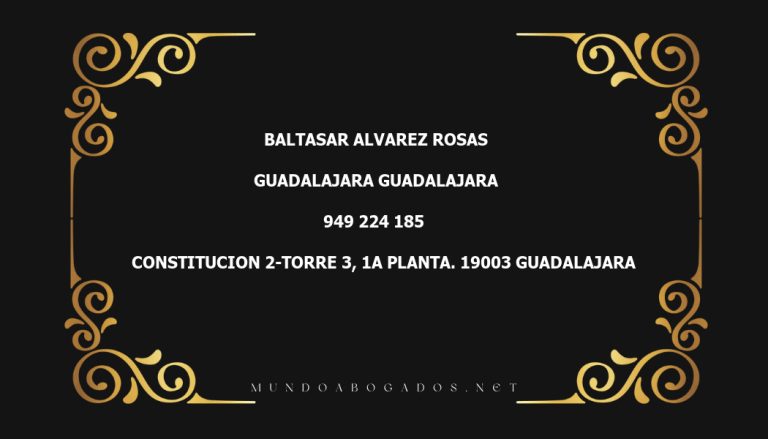 abogado Baltasar Alvarez Rosas en la localidad de Guadalajara