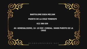 abogado Bartolome Egea Melian en la localidad de Puerto de la Cruz