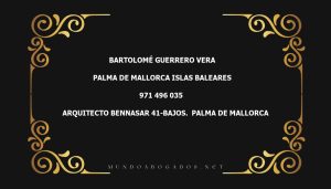 abogado Bartolomé Guerrero Vera en la localidad de Palma de Mallorca