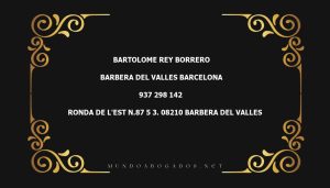 abogado Bartolome Rey Borrero en la localidad de Barbera del Valles