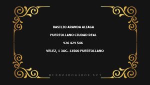 abogado Basilio Aranda Aliaga en la localidad de Puertollano