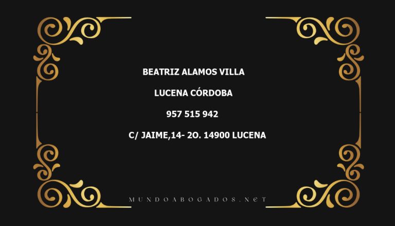 abogado Beatriz Alamos Villa en la localidad de Lucena