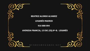 abogado Beatriz Alonso Alvarez en la localidad de Leganés