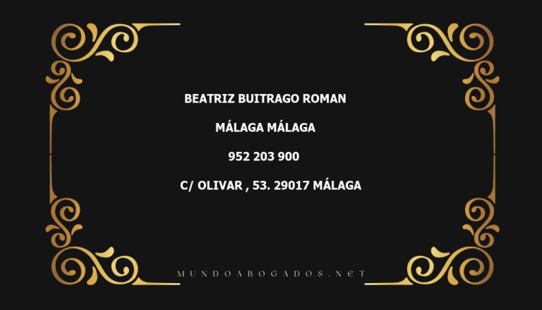 abogado Beatriz Buitrago Roman en la localidad de Málaga