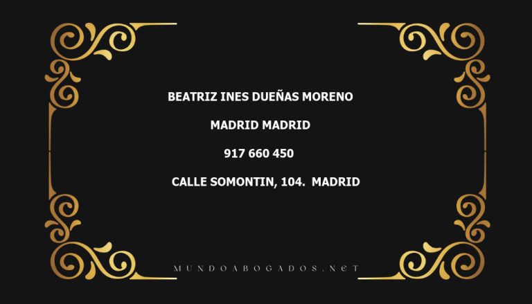 abogado Beatriz Ines Dueñas Moreno en la localidad de Madrid