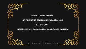 abogado Beatriz Reus Jimeno en la localidad de Las Palmas de Gran Canaria