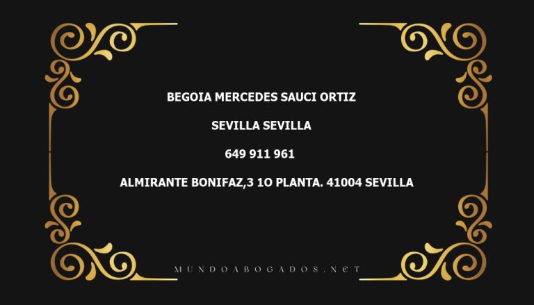 abogado Begoia Mercedes Sauci Ortiz en la localidad de Sevilla