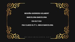 abogado Begoña Guerrero Gilabert en la localidad de Barcelona