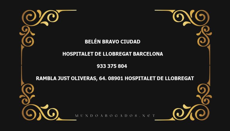 abogado Belén Bravo Ciudad en la localidad de Hospitalet de Llobregat