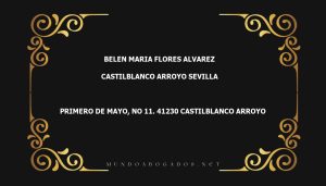 abogado Belen Maria Flores Alvarez en la localidad de Castilblanco Arroyo