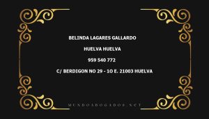 abogado Belinda Lagares Gallardo en la localidad de Huelva