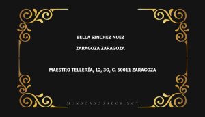 abogado Bella Sinchez Nuez en la localidad de Zaragoza