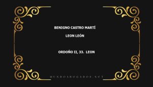 abogado Benigno Castro Martí en la localidad de Leon