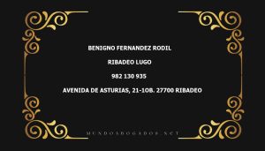 abogado Benigno Fernandez Rodil en la localidad de Ribadeo