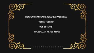 abogado Benigno Santiago Alvarez-Palencia en la localidad de Yepes