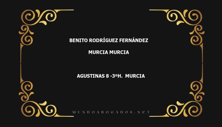 abogado Benito Rodríguez Fernández en la localidad de Murcia