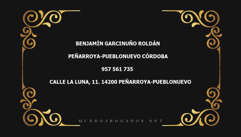 abogado Benjamín Garcinuño Roldán en la localidad de Peñarroya-Pueblonuevo