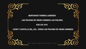 abogado Bentahod Torres Lorenzo en la localidad de Las Palmas de Gran Canaria