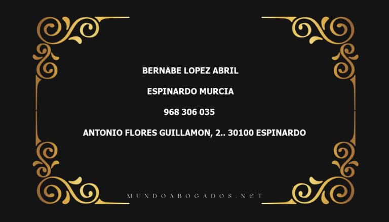 abogado Bernabe Lopez Abril en la localidad de Espinardo