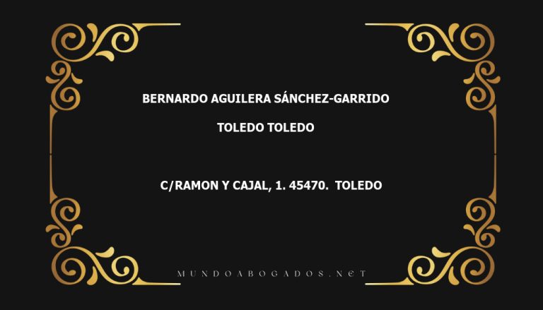 abogado Bernardo Aguilera Sánchez-Garrido en la localidad de Toledo