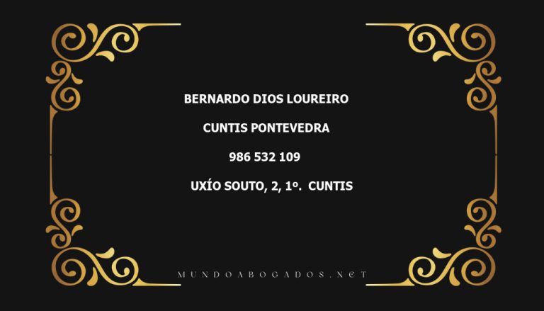 abogado Bernardo Dios Loureiro en la localidad de Cuntis