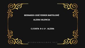 abogado Bernardo-José Ferrer Bartolomé en la localidad de Alzira