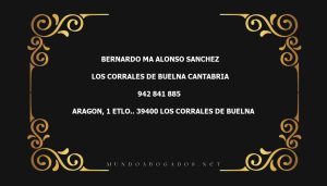 abogado Bernardo Ma Alonso Sanchez en la localidad de Los Corrales de Buelna