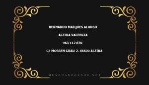 abogado Bernardo Maiques Alonso en la localidad de Alzira