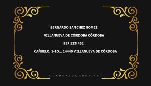 abogado Bernardo Sanchez Gomez en la localidad de Villanueva de Córdoba