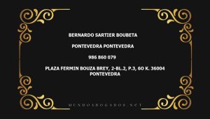 abogado Bernardo Sartier Boubeta en la localidad de Pontevedra