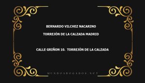 abogado Bernardo Vilchez Nacarino en la localidad de Torrejón de la Calzada